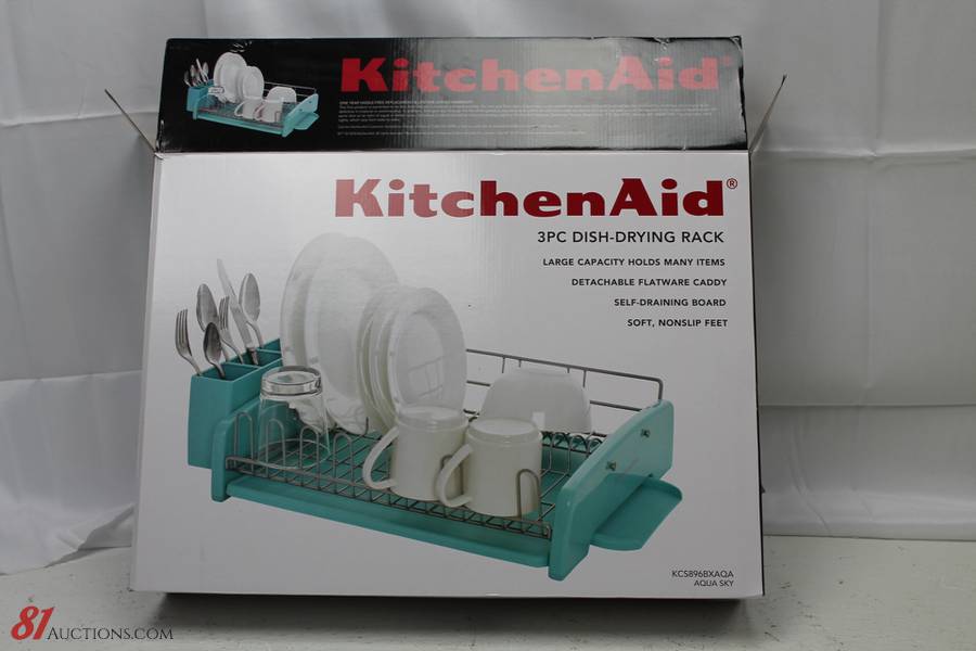 KitchenAid 3-Piece Dish Rack Aqua Sky