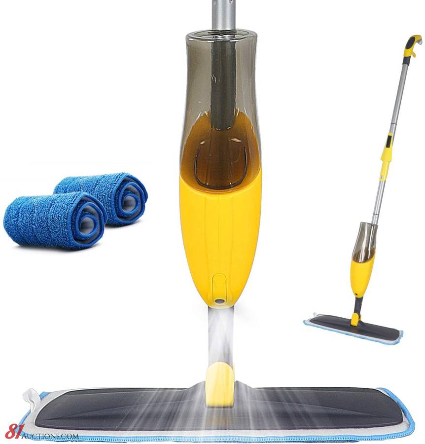 microfiber spray mop with reusable mop pad for home floor cleaning easy wring 6