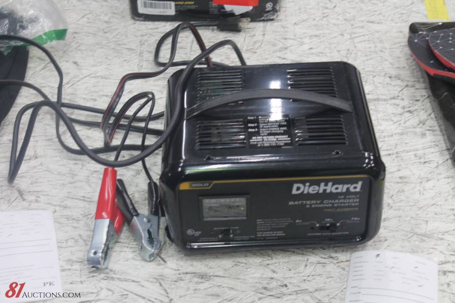Diehard 71326 6 12v Gold Shelf Smart Battery Charger And 12 80a Engine Starter Auction 81 Auctions