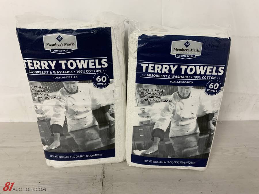 NEW !! Member's Mark Terry Towels 60 pk. 